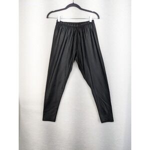 Xhilaration Womens Medium‎ Black Polyurethane Blend Leggings